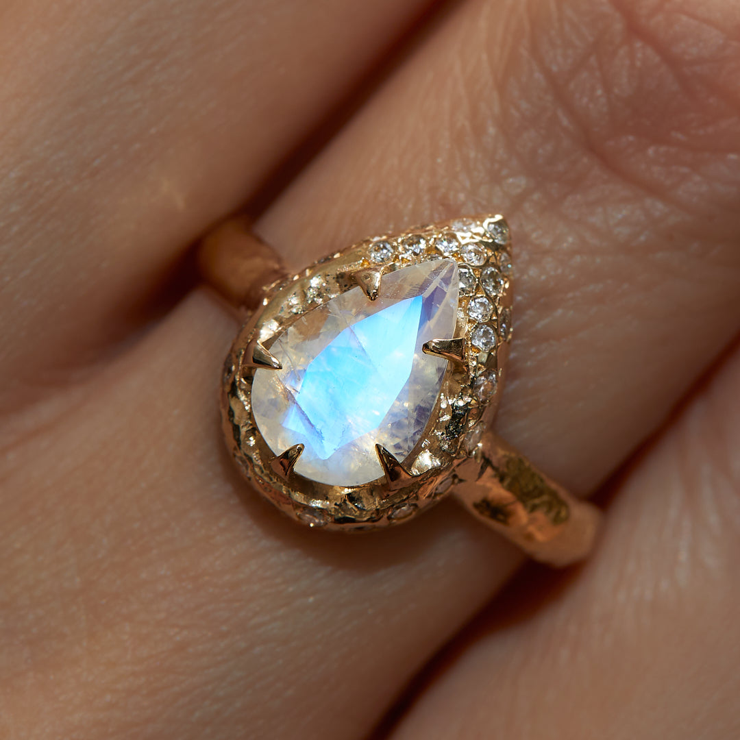 Mini Mystic spell Ring- Moonstone
