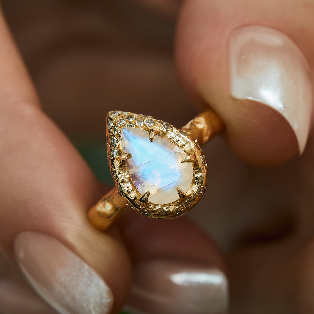 Mini Mystic spell Ring- Moonstone