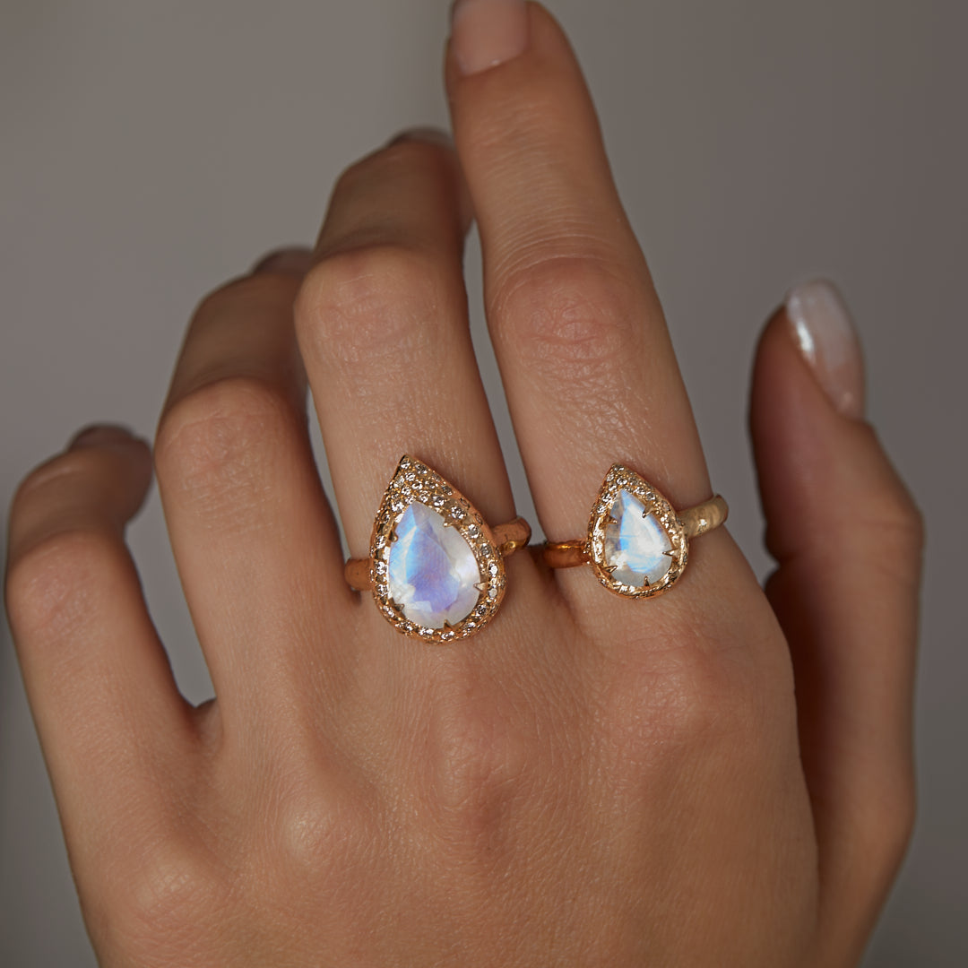 Mini Mystic spell Ring- Moonstone