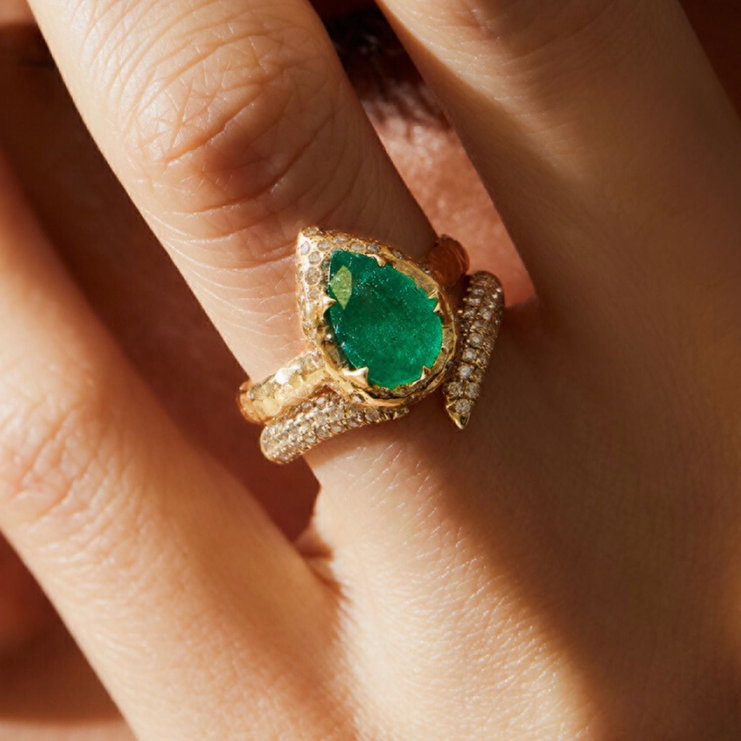 Mini Mystic spell Ring- Emerald