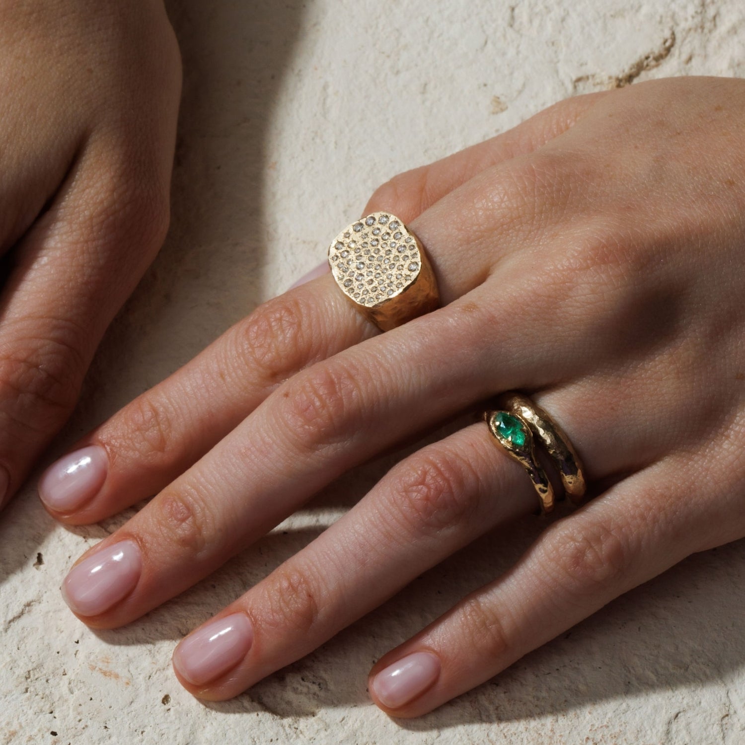 Stardust signet Ring