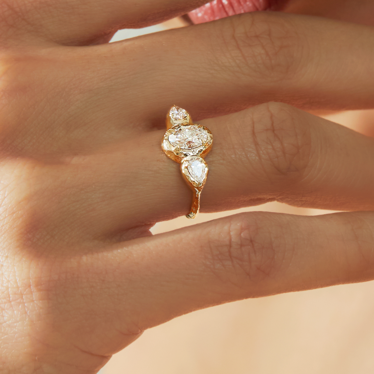 Oval & Two Pears Engagement Ring – Danielle Gerber Fine Jewelry