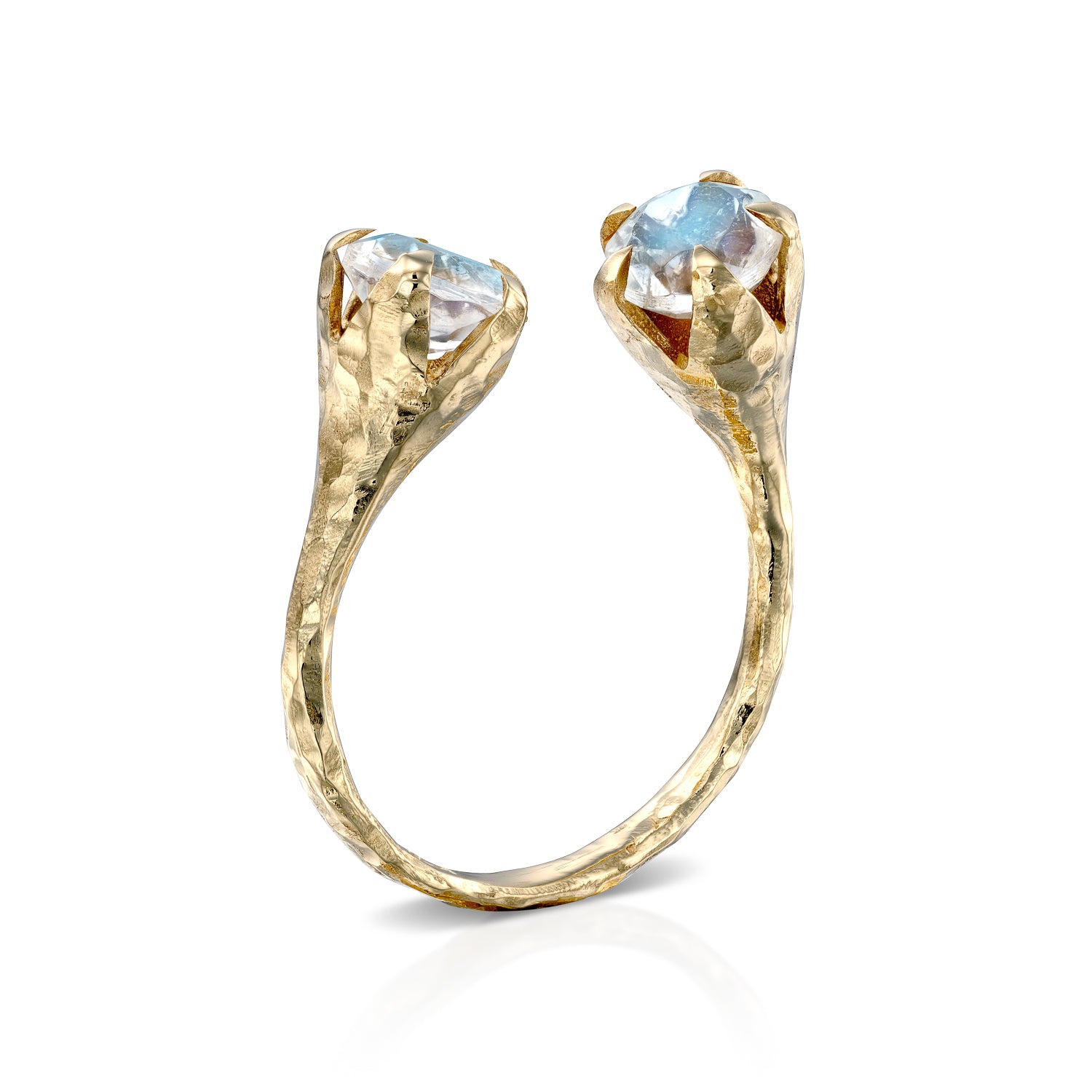 Lotus Ring & moonstone