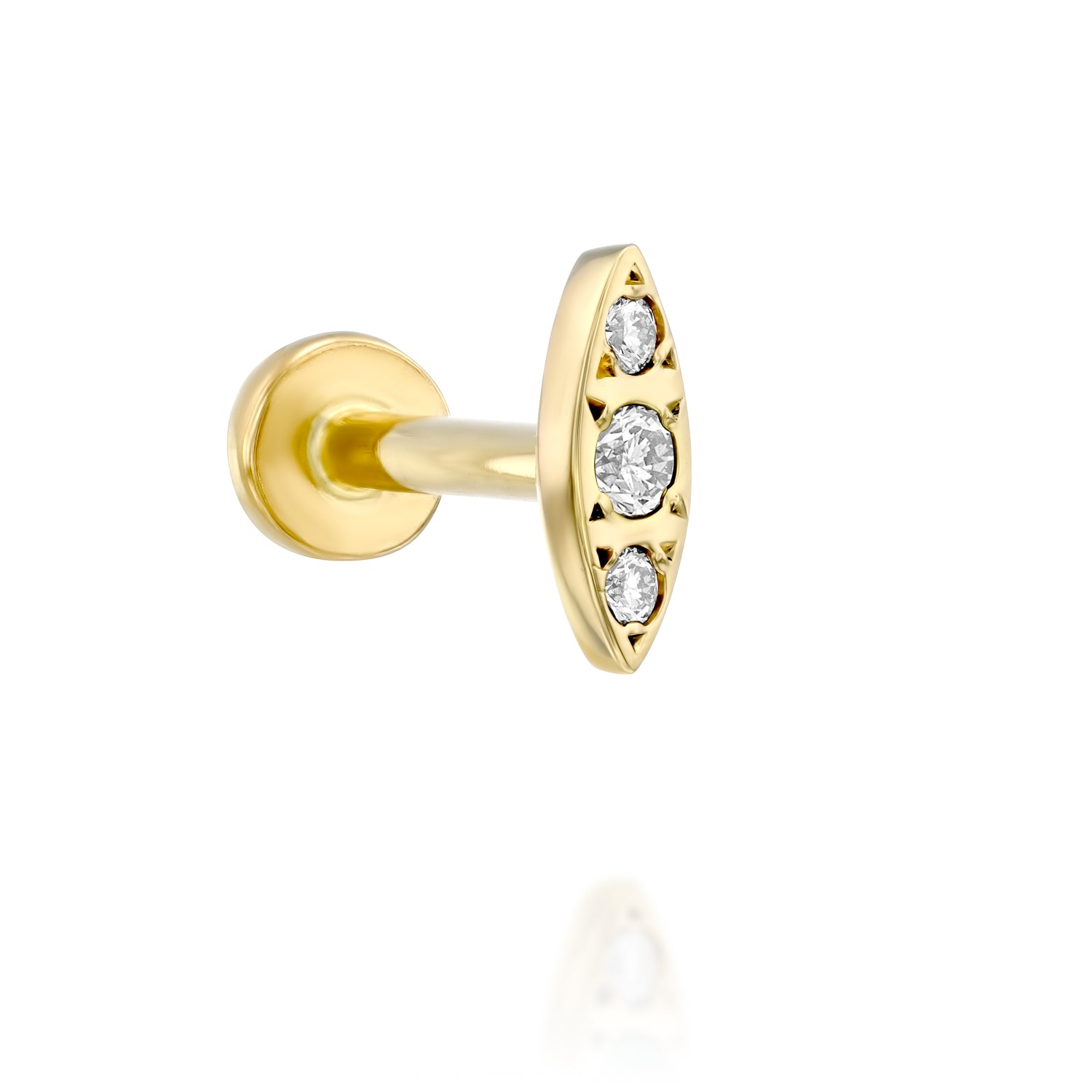 Third eye Marquise stud