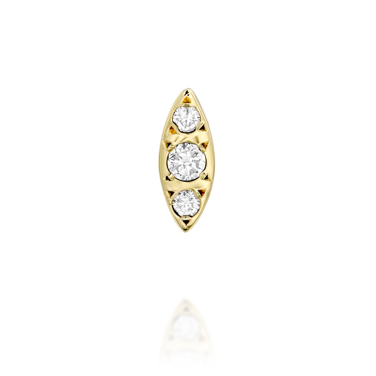 Third eye Marquise stud