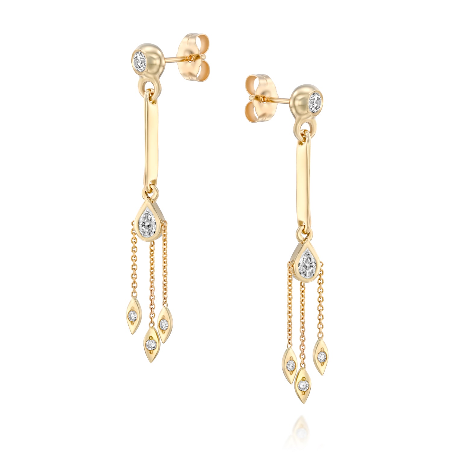 La La Earrings - White topaz