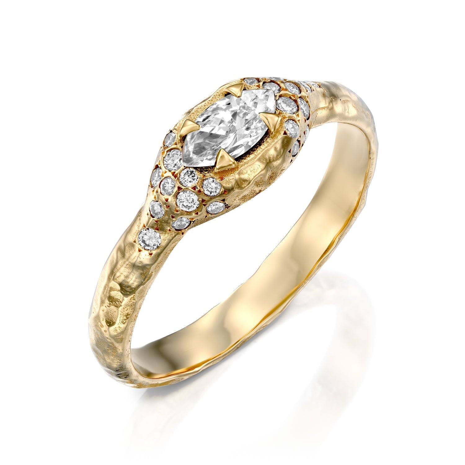 Mystic Eden Marquise Diamond Halo Ring