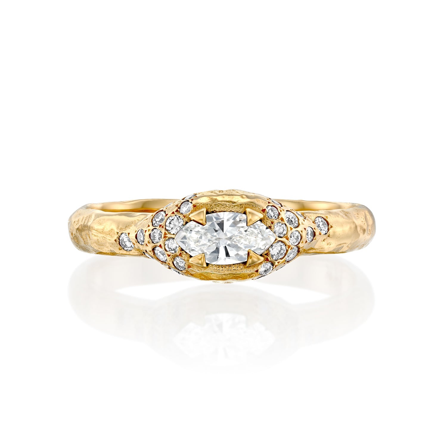 Mystic Eden Marquise Diamond Halo Ring