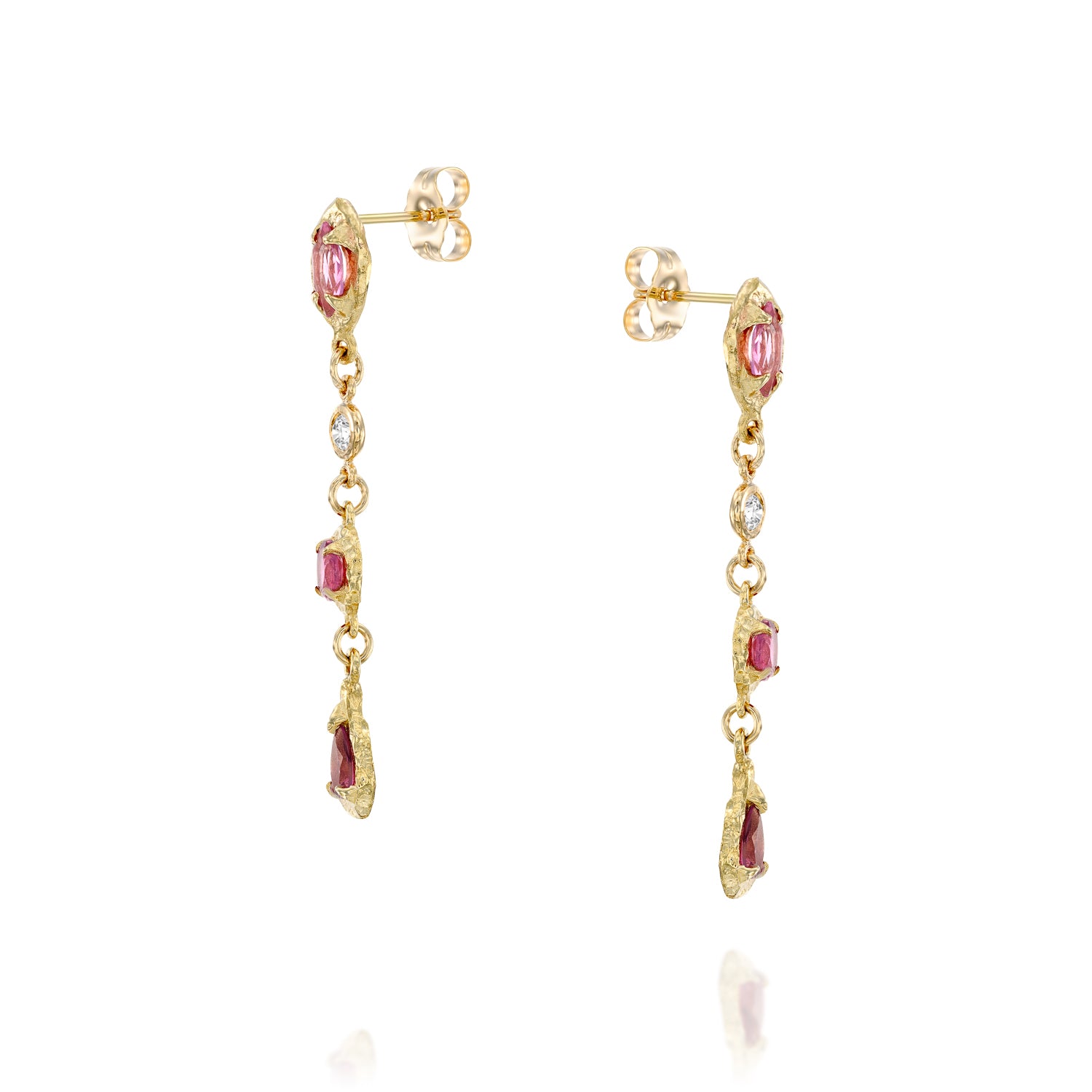 Dia Earrings - Pink Tourmaline & Diamond