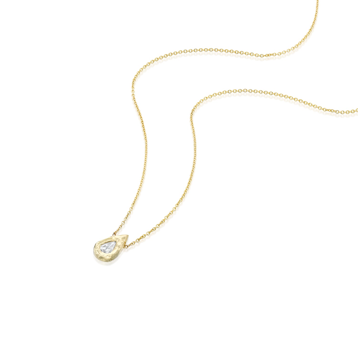 Desert Pear Cut Diamond Necklace