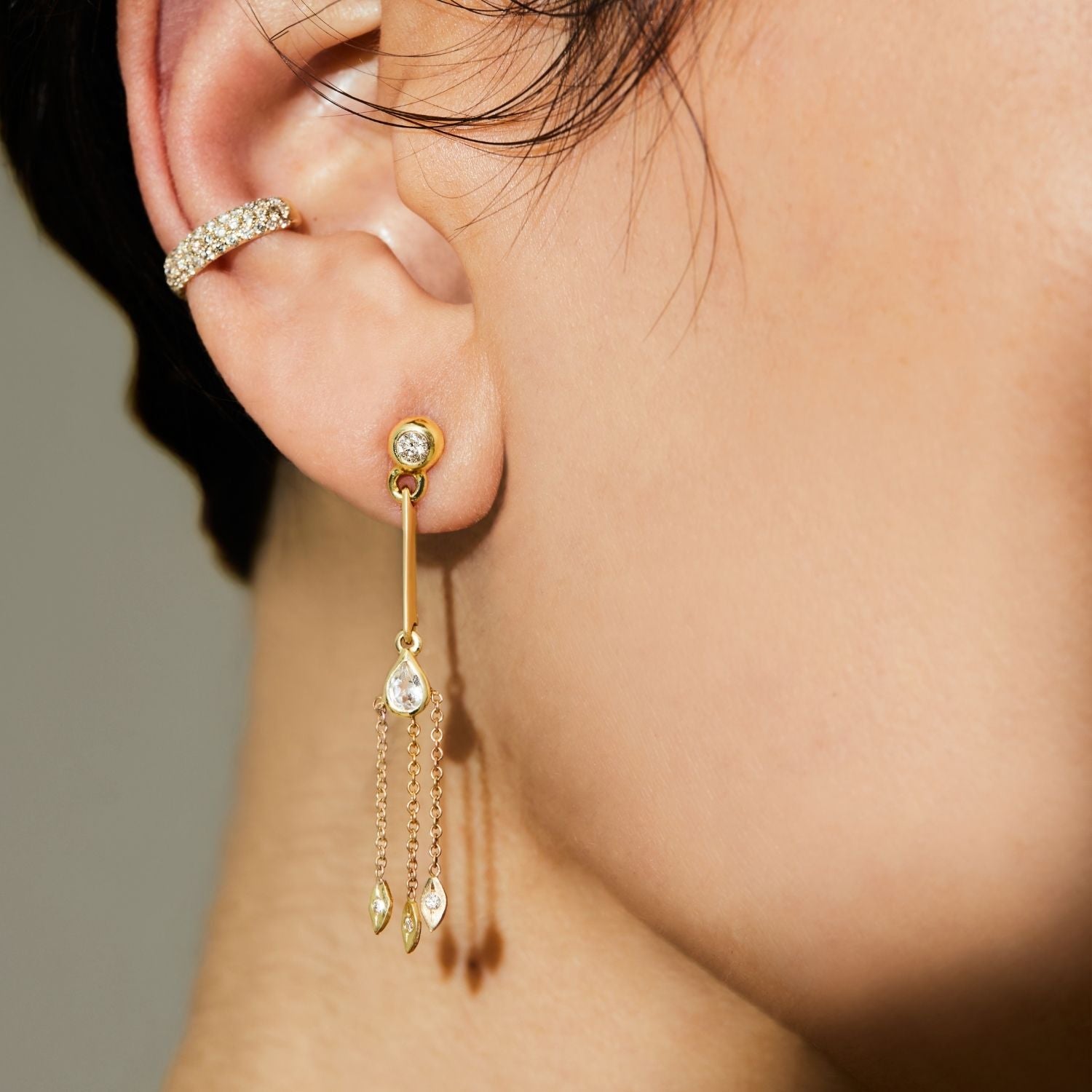 La La Earrings - White topaz