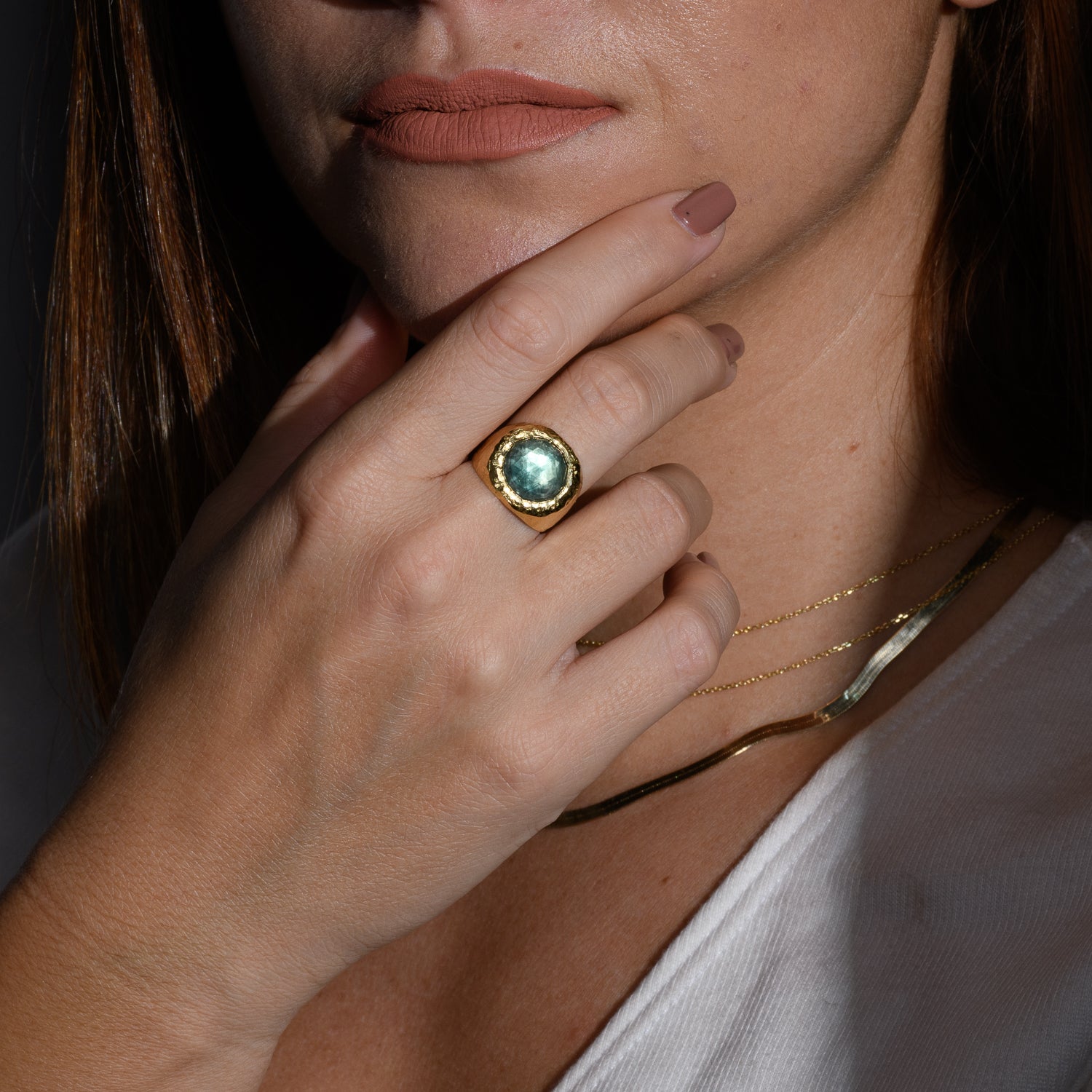 Theia Ring - Green Fluorite