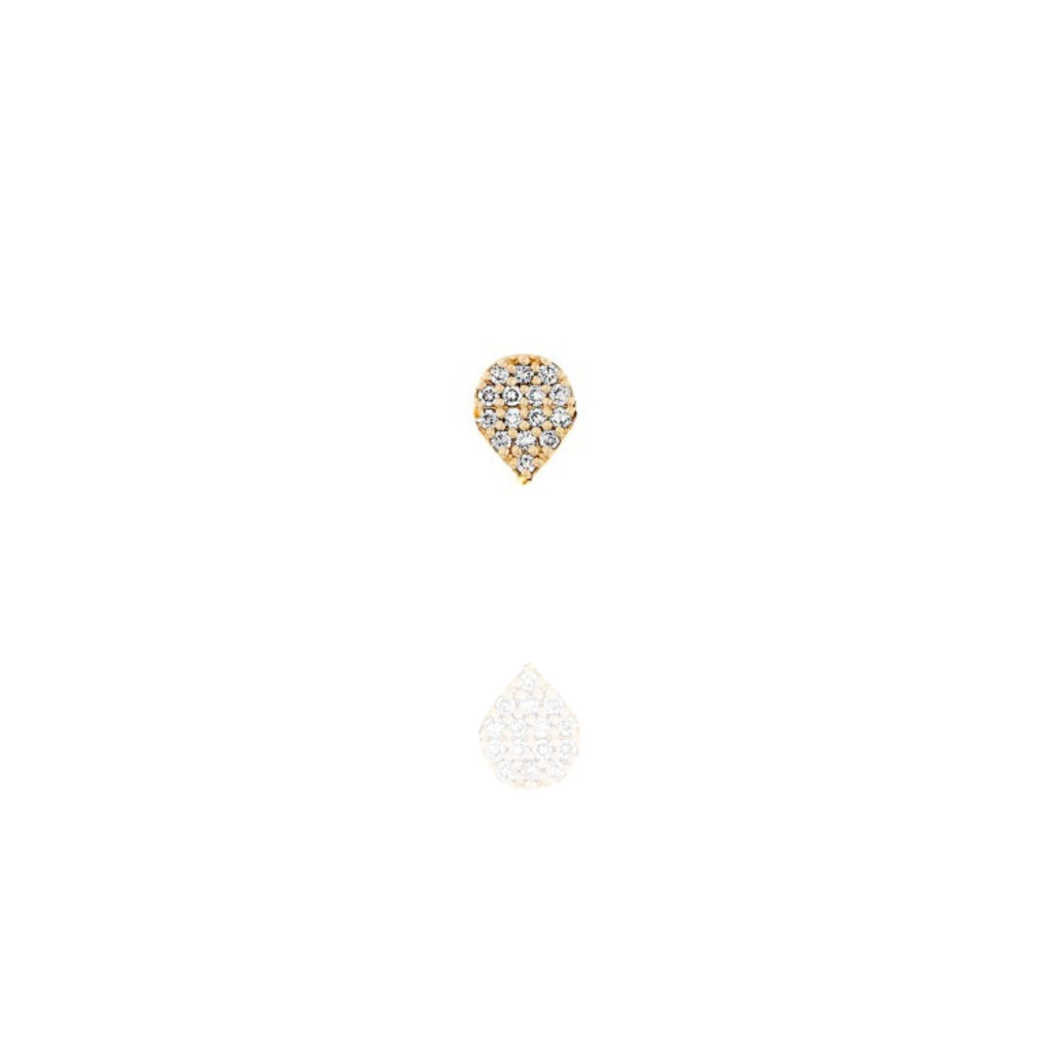Pear Stud - Diamonds Pave