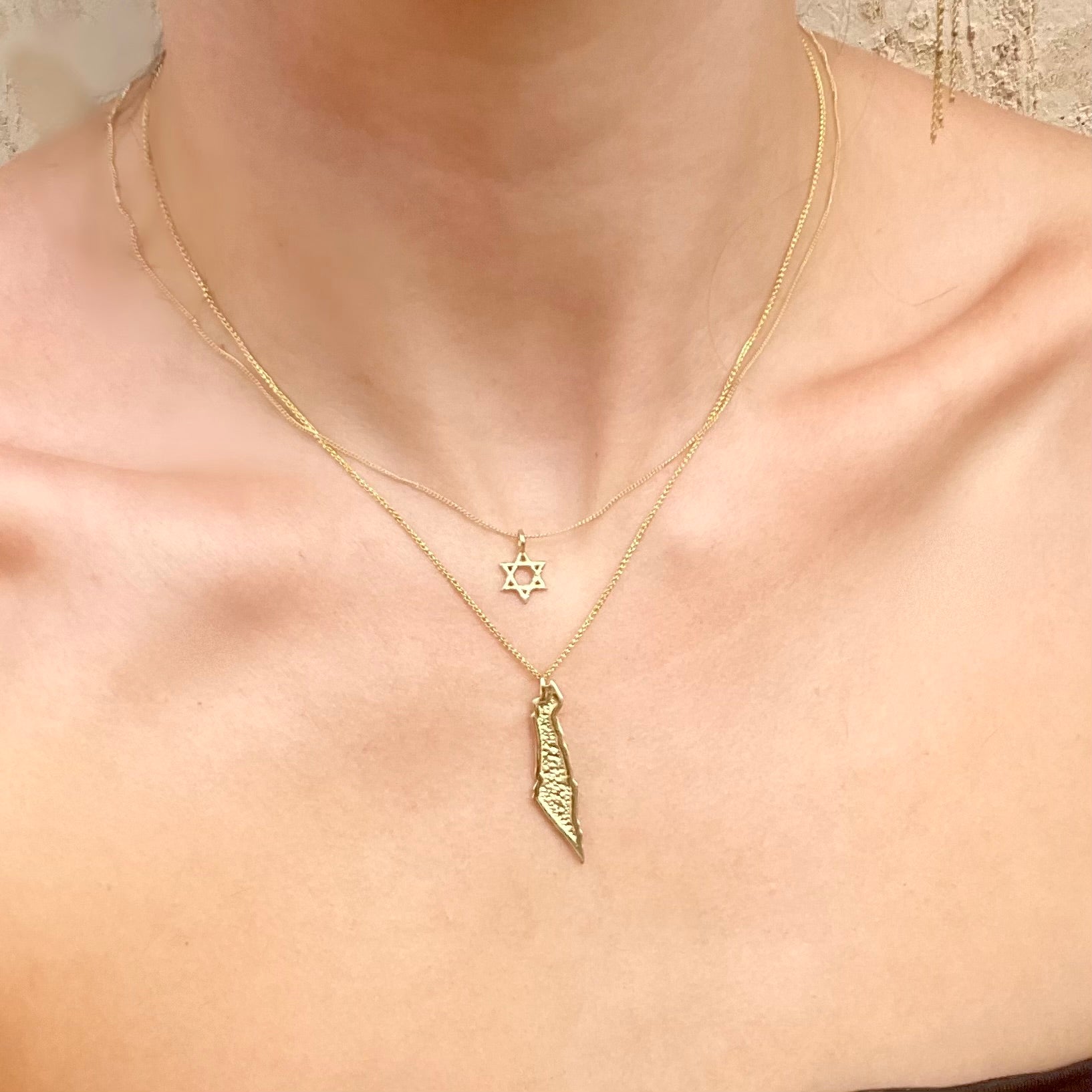 Israel Map Necklace