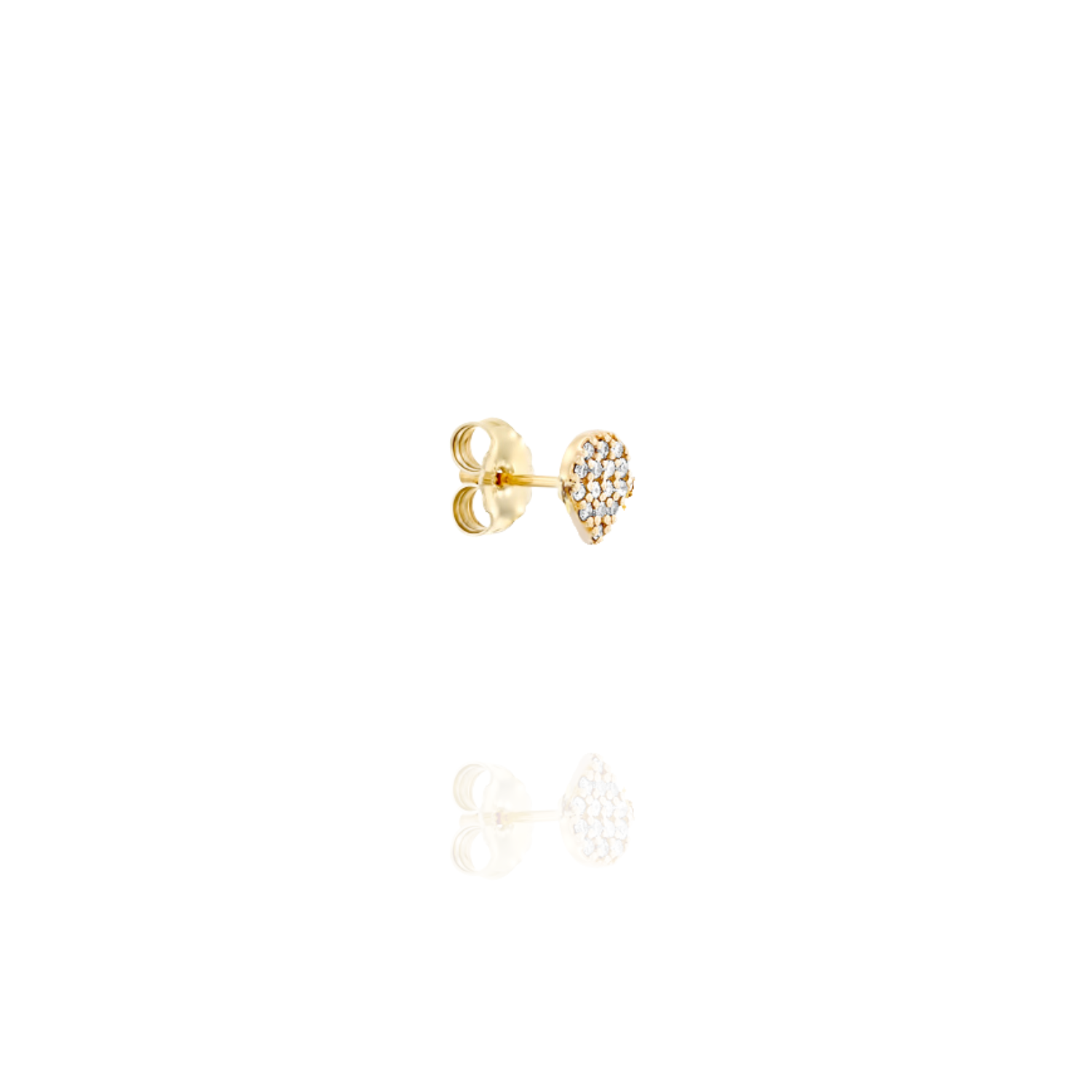 Pear Stud - Diamonds Pave