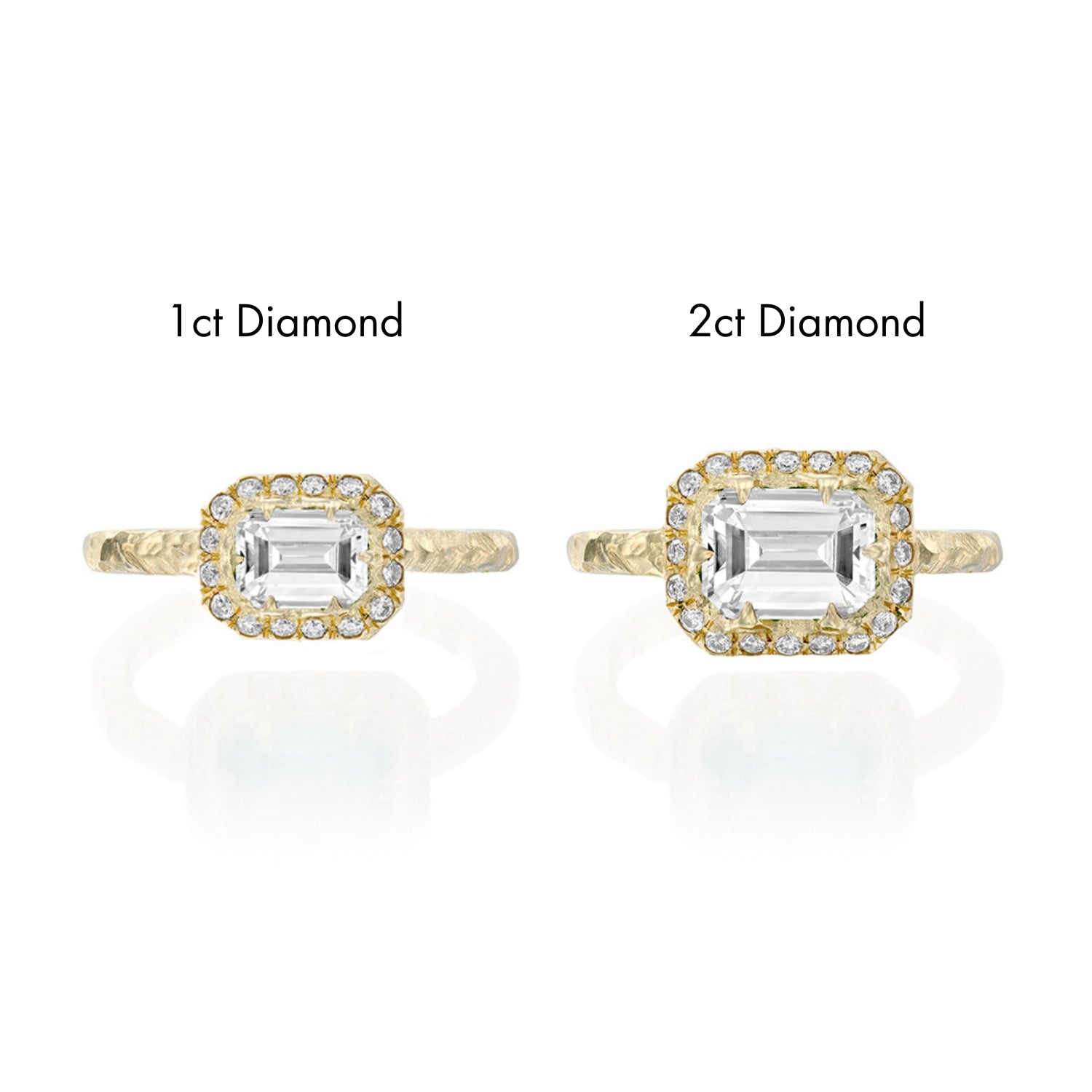 East-West Emerald-cut Diamond Ring