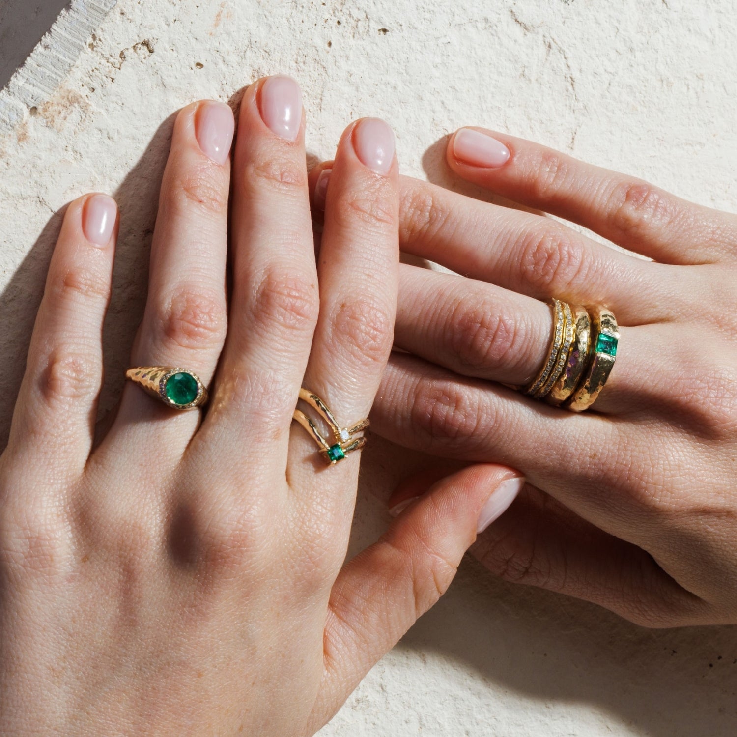 Zohar signet Ring- Emerald