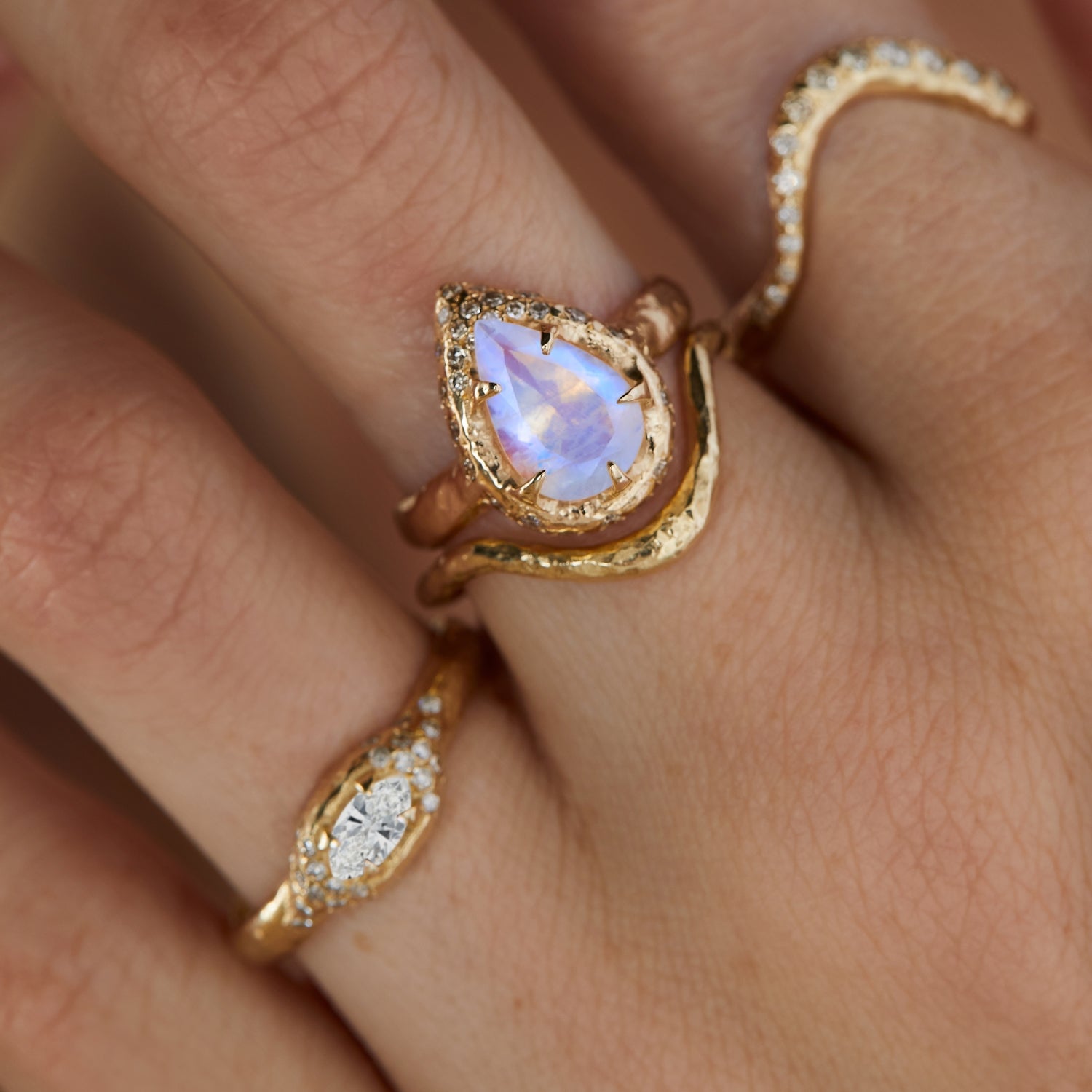 Mystic Eden Marquise Diamond Halo Ring