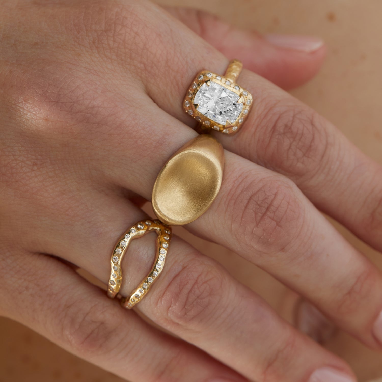 Cushion Ring Diamond Ring