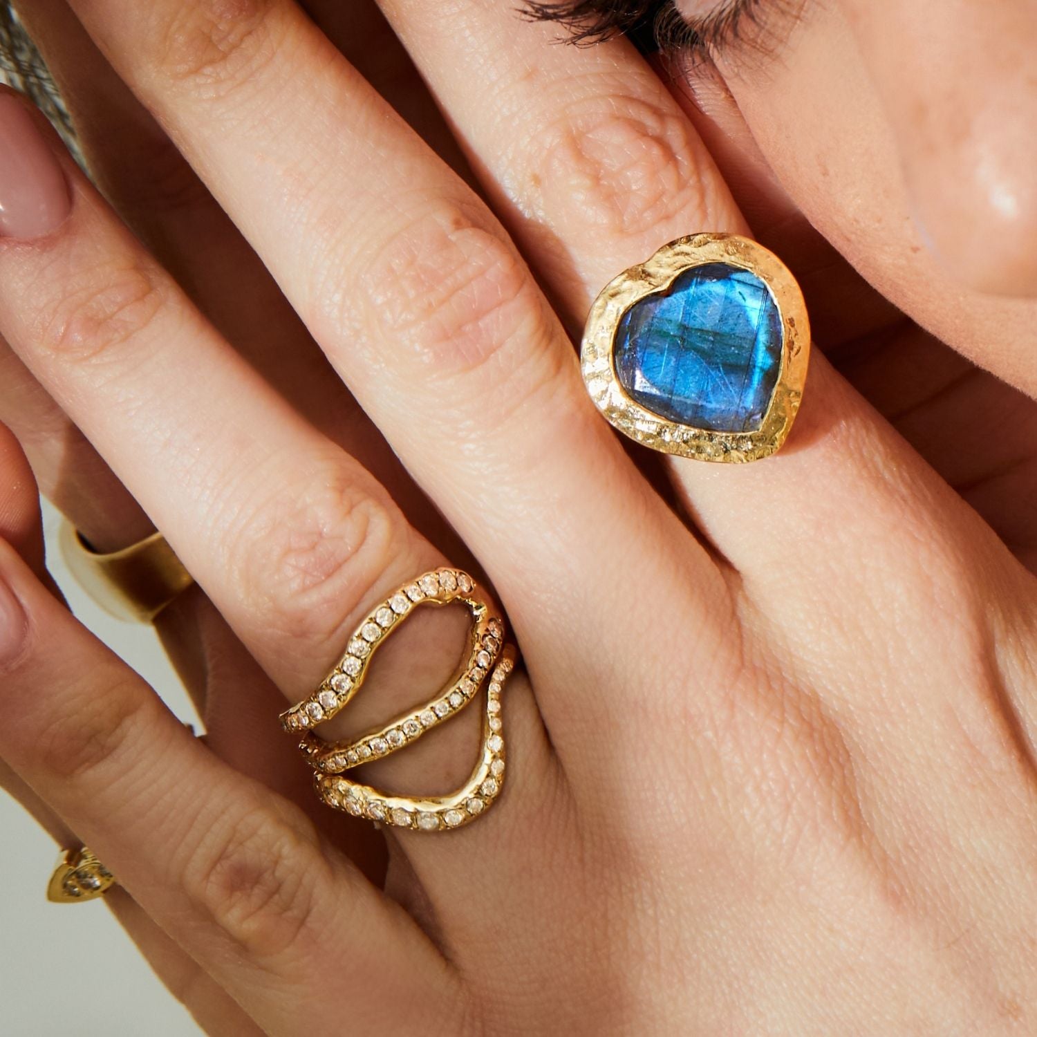 Wave Ring- Diamonds