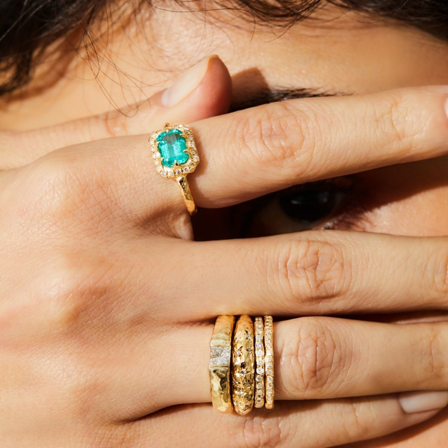 Mystic Baguette Eden Ring - Emerald