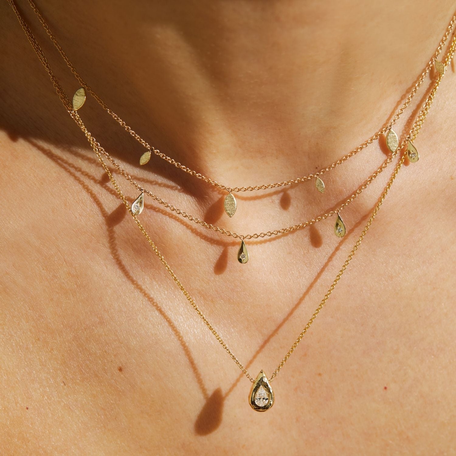 Summer Necklace- Diamonds Drops