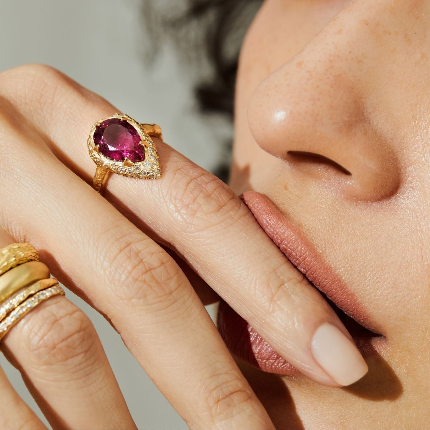 Mystic Eden Ring- Pink Toumraline