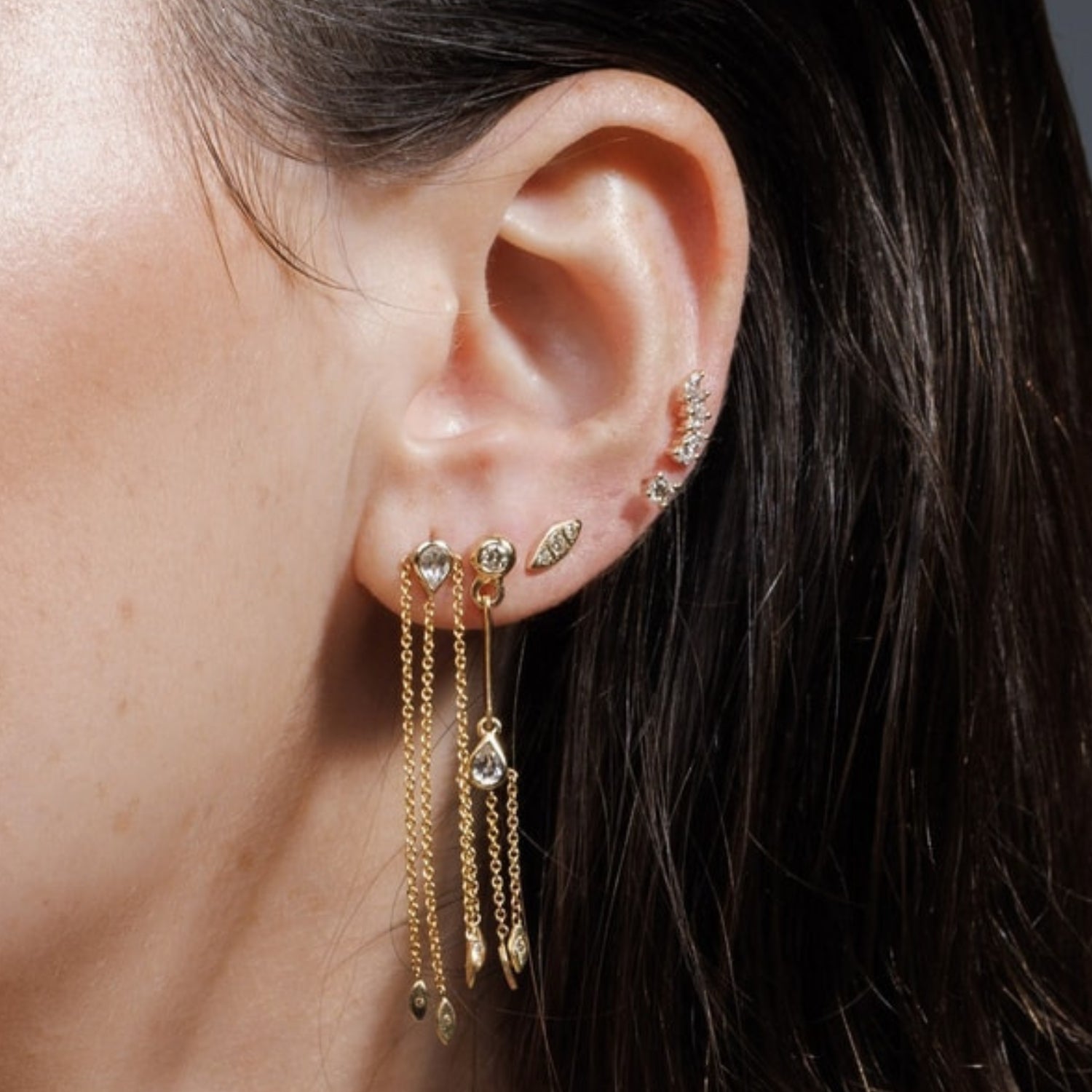 La La Earrings - White topaz
