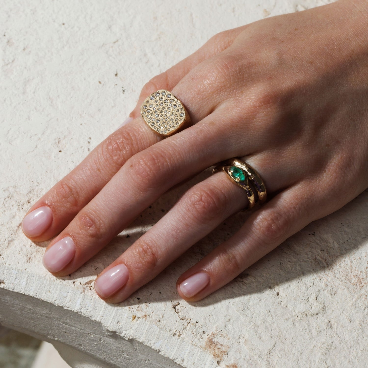 Stardust signet Ring