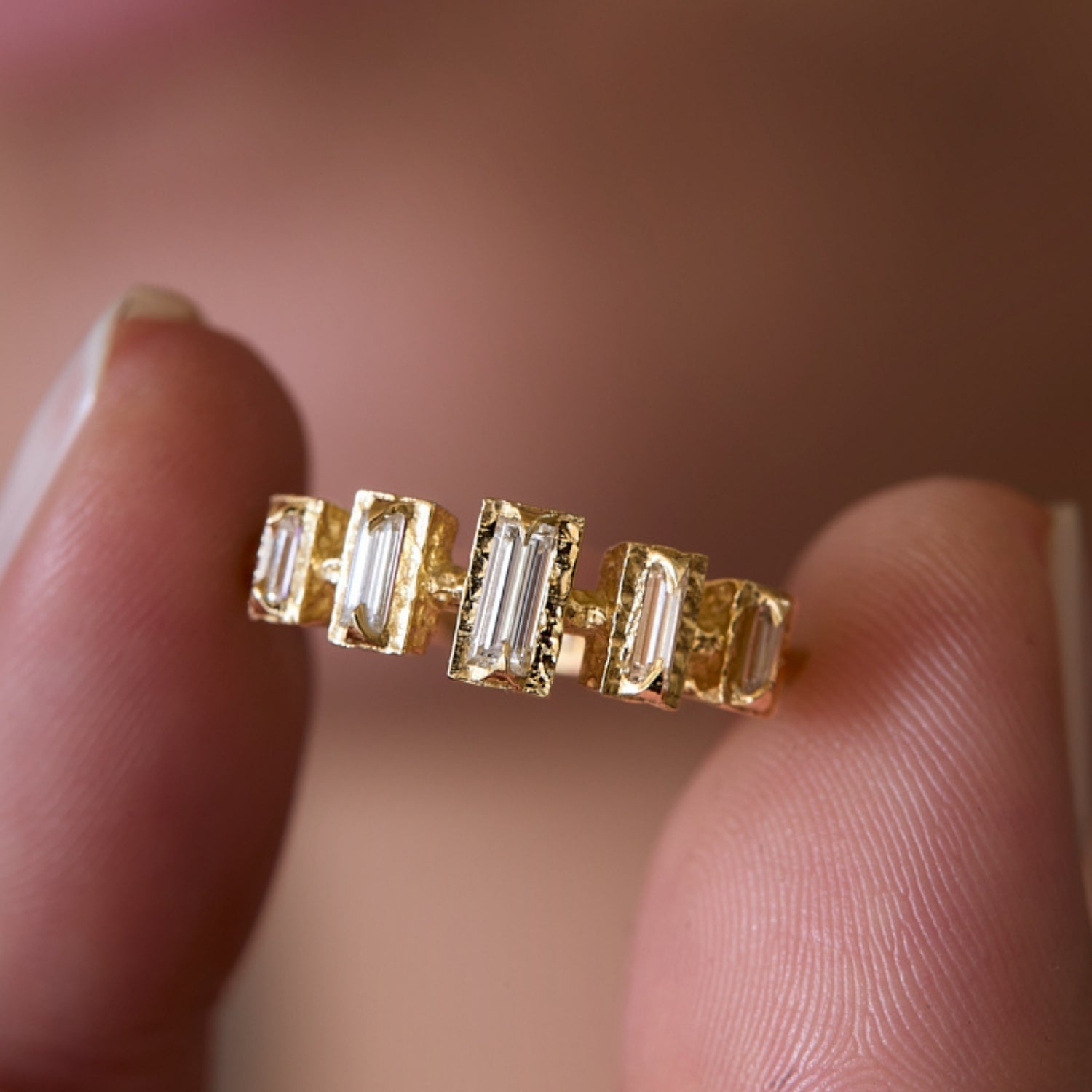 Milky Way Baguette Diamond Ring