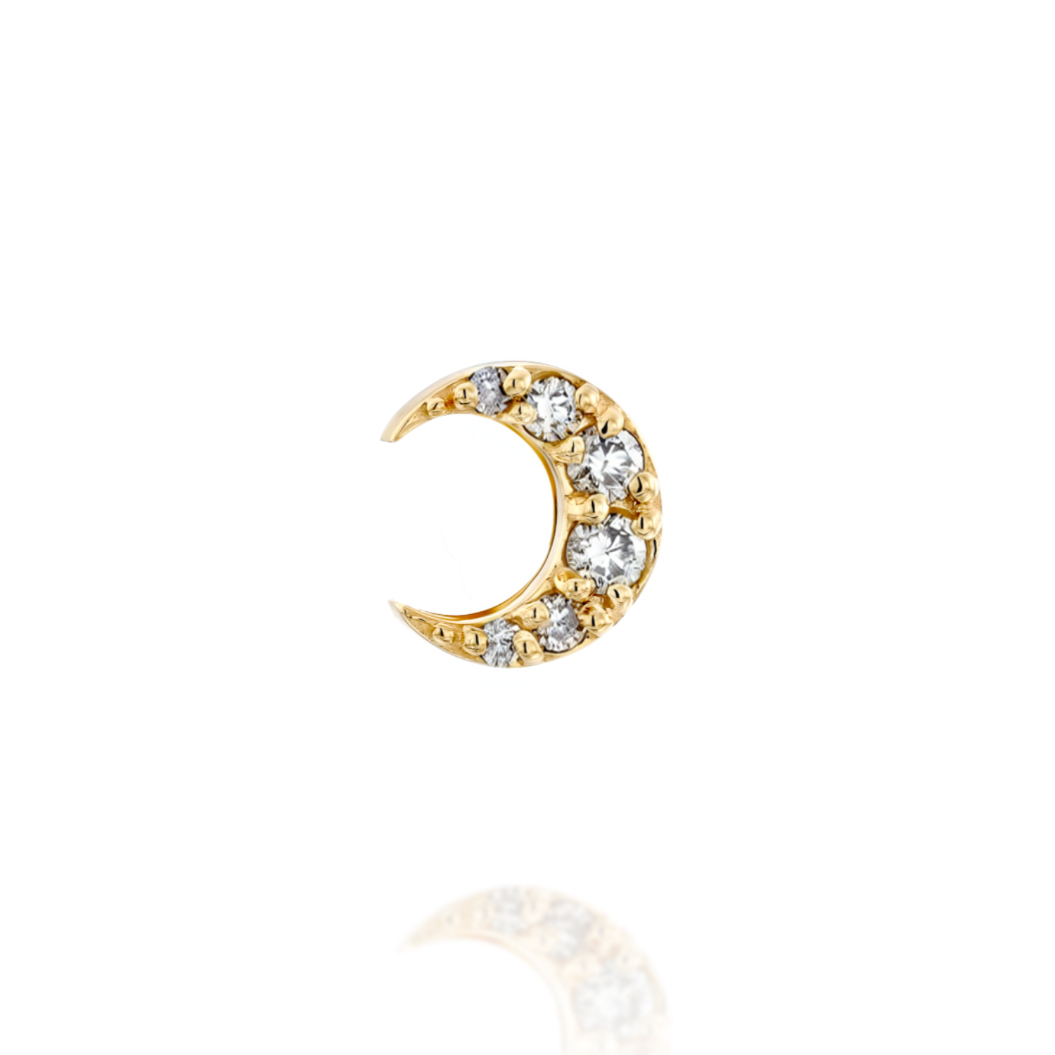 Shinny Moon Stud-Diamonds