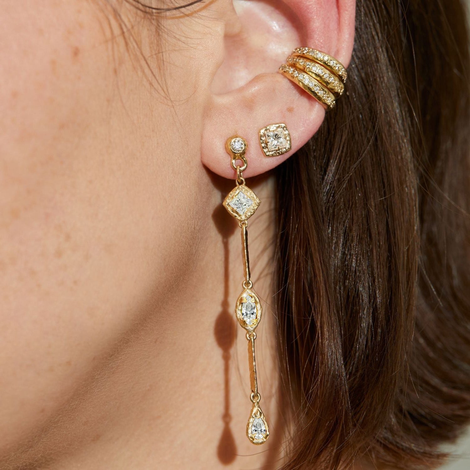 Athena Earrings - Diamonds