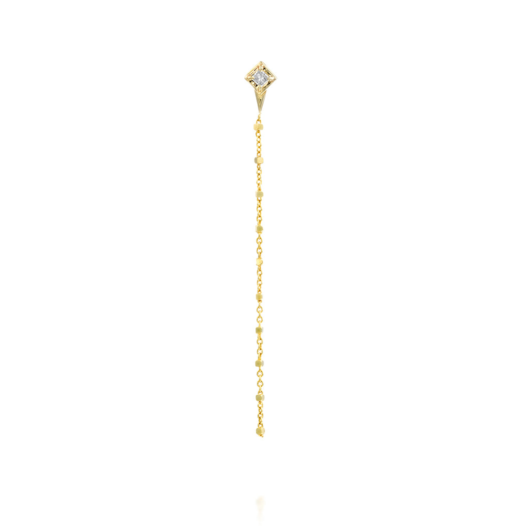 Princess Long Ball Diamond Earring