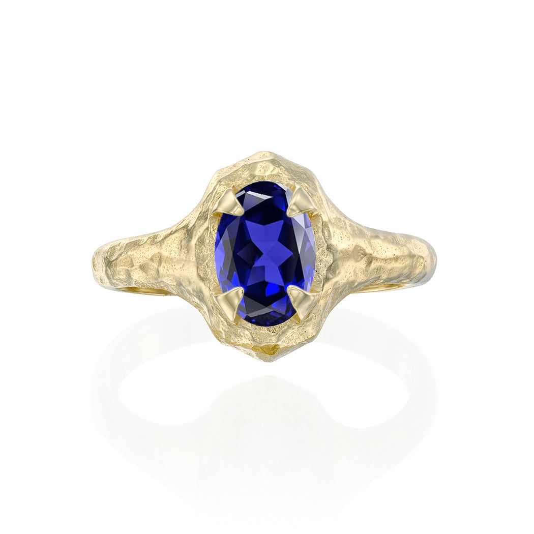 Mystic Temple Ring- Blue Sapphire