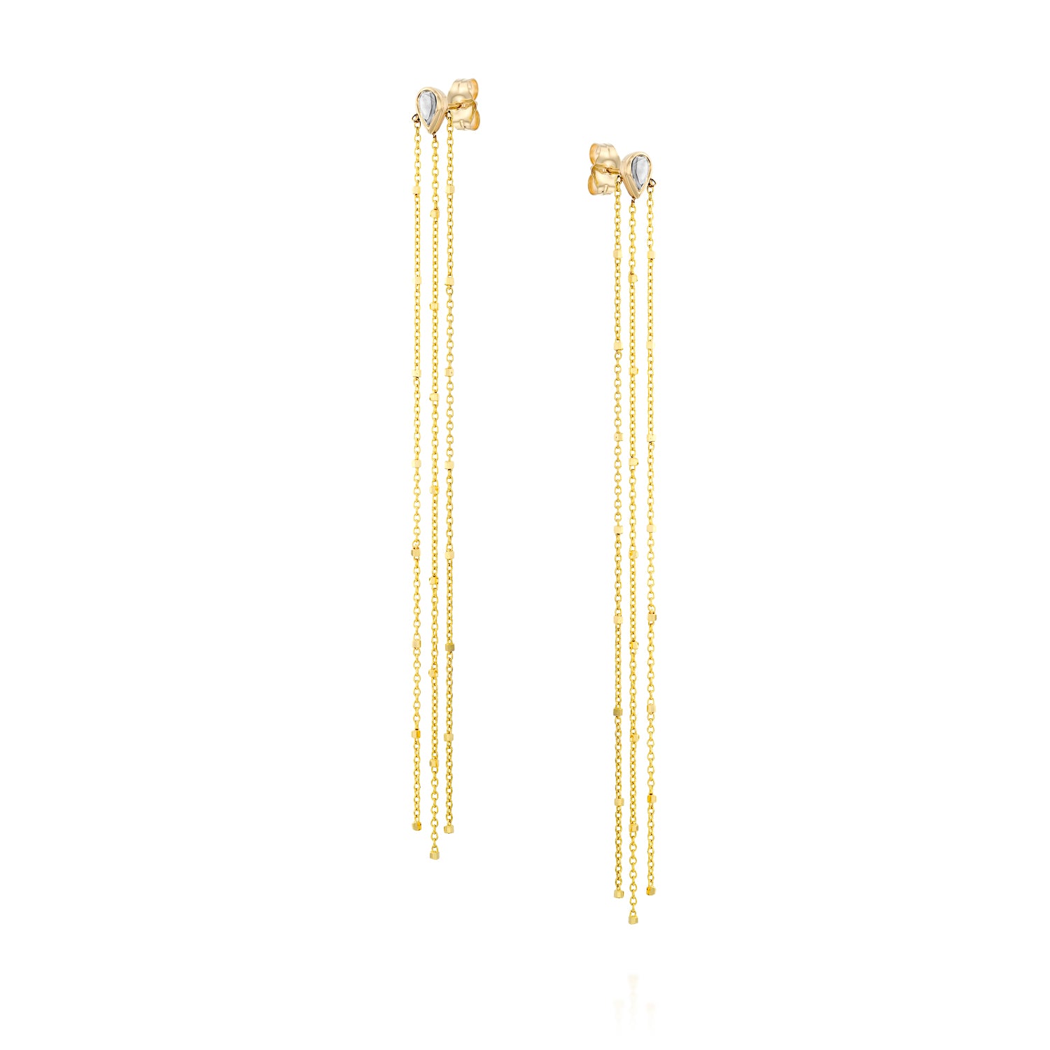 Long Ball Trio Earring- Diamond