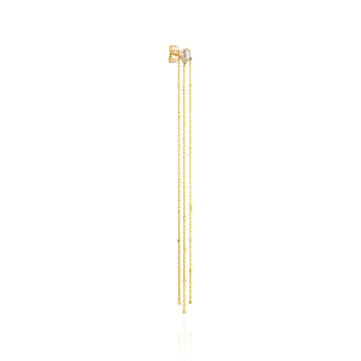 Long Ball Trio Earring- Diamond
