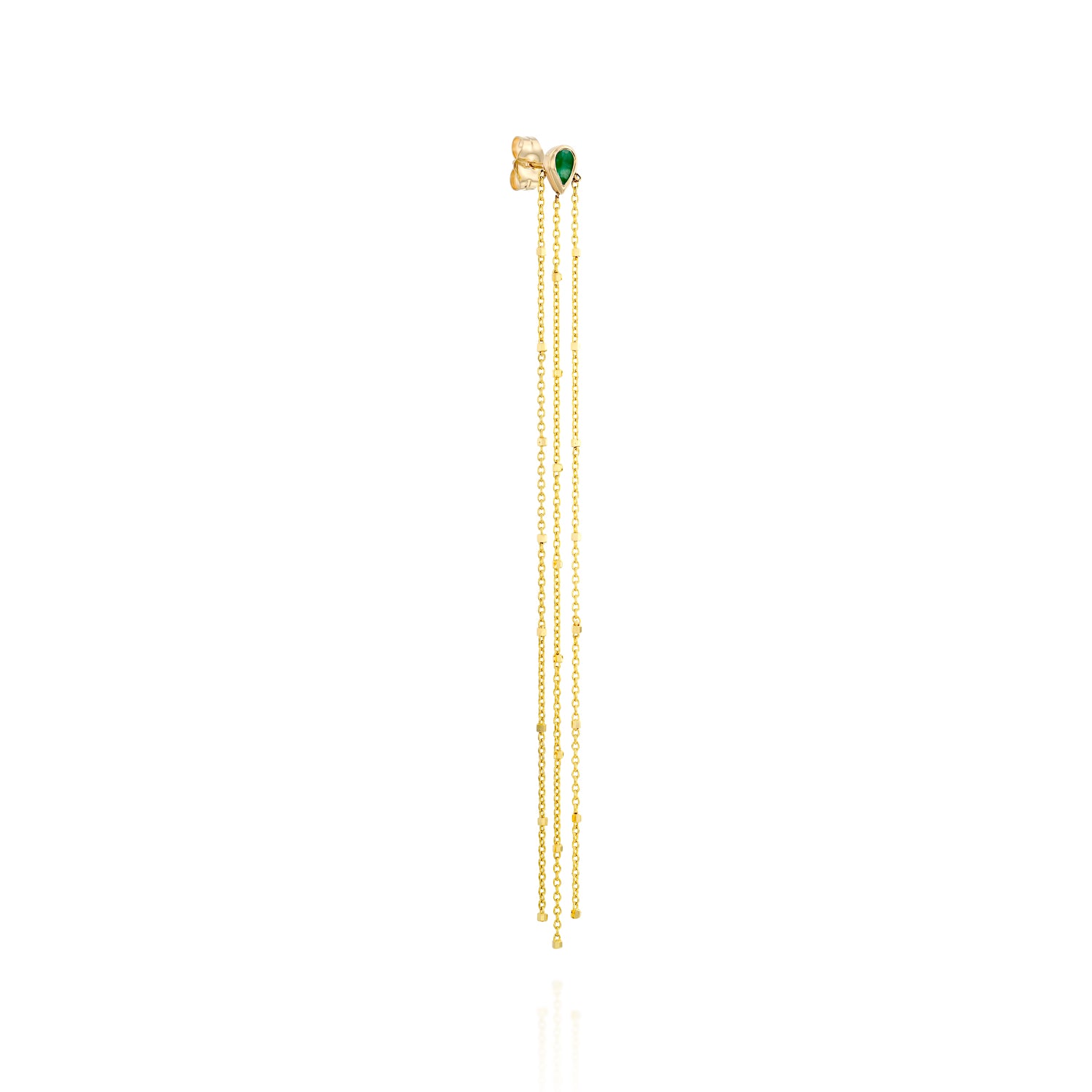 Long Ball Trio Earring- Emerald