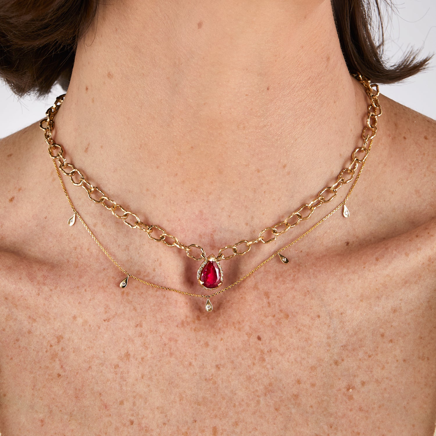 Summer Necklace- Diamonds Drops