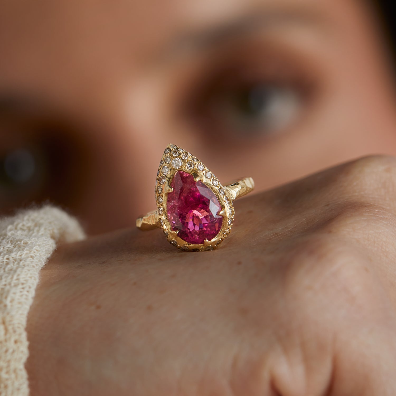 Mystic Eden Ring- Pink Toumraline