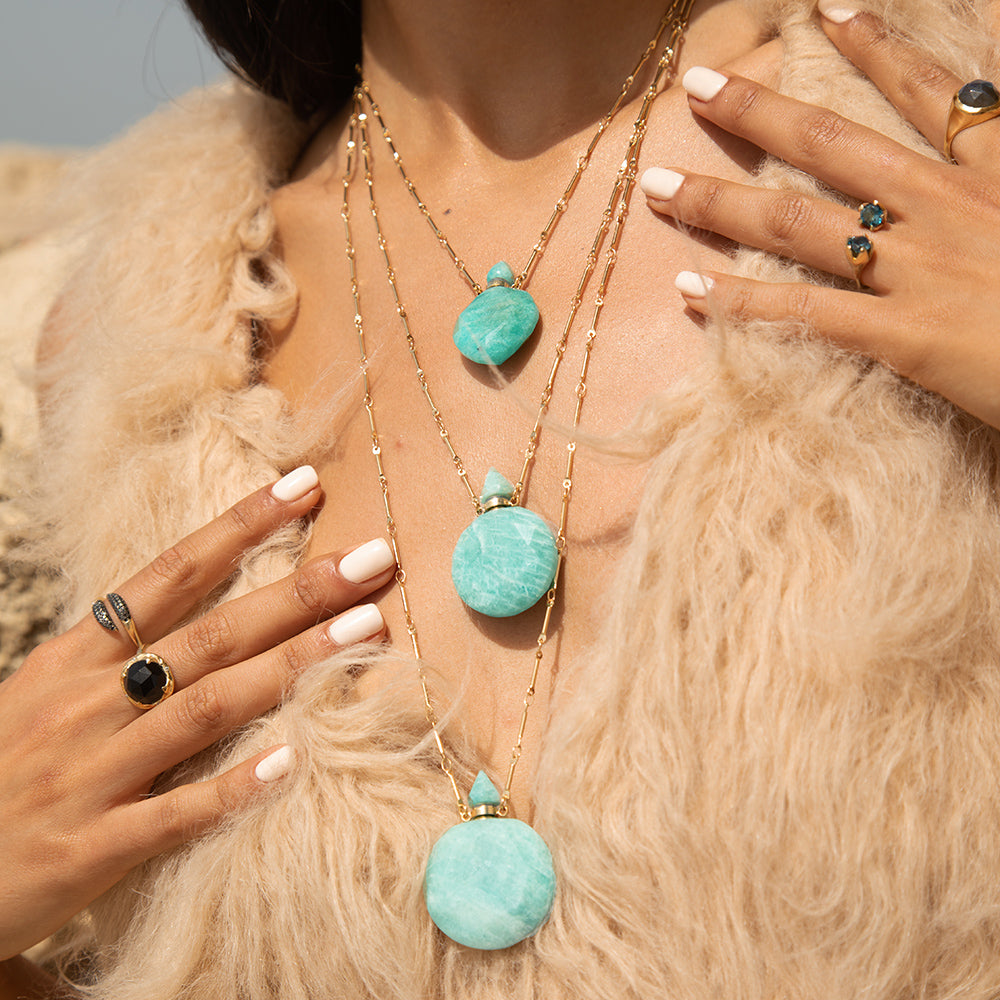 potion in a bottle - Faceted Amazonite - Danielle Gerber Freedom Jewelry