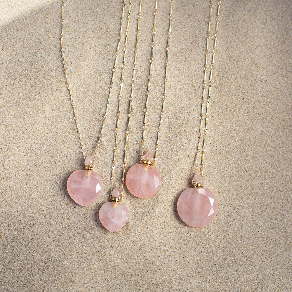 Potion bottle - Heart Rose Quartz - Danielle Gerber Freedom Jewelry