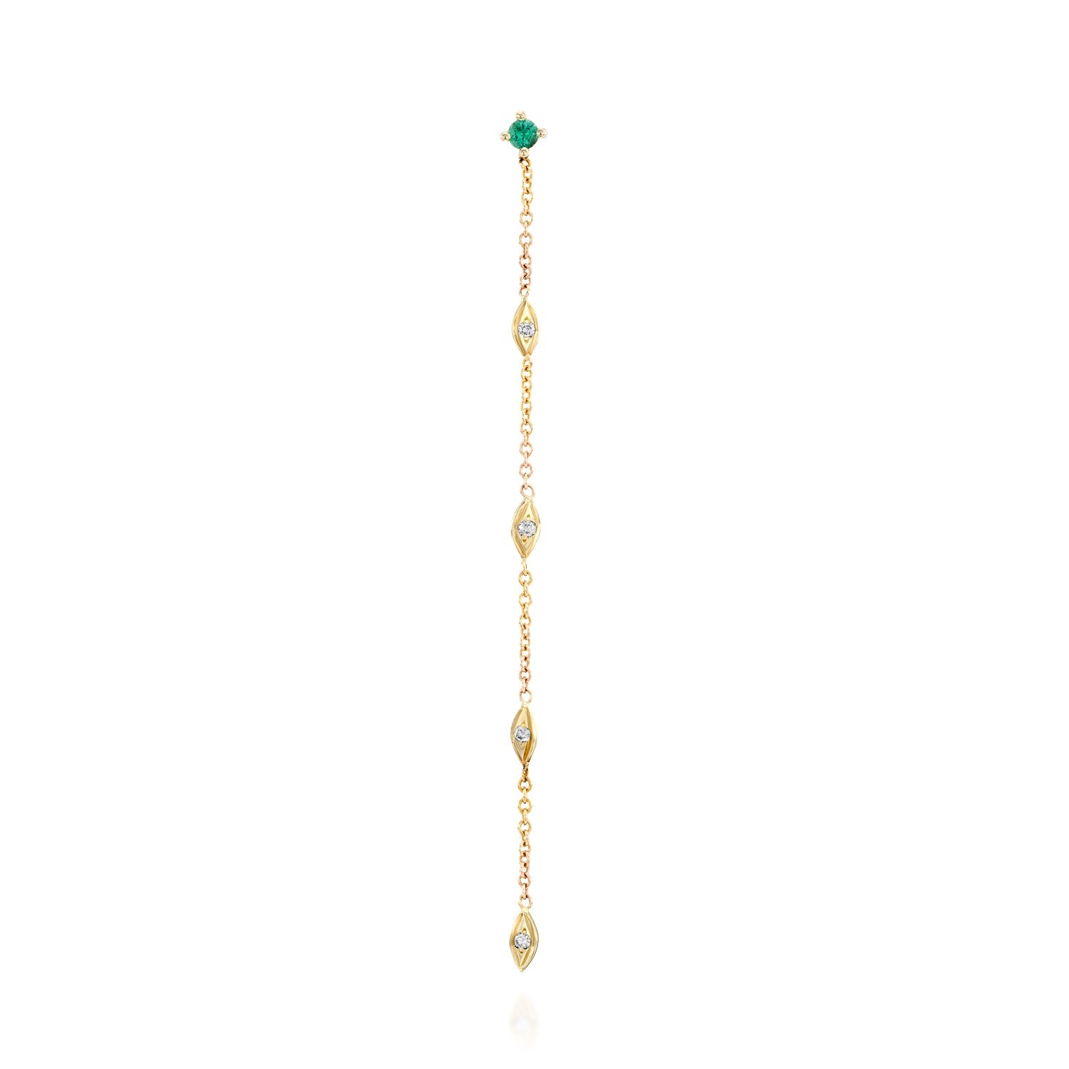 Martini Earring- Emerald