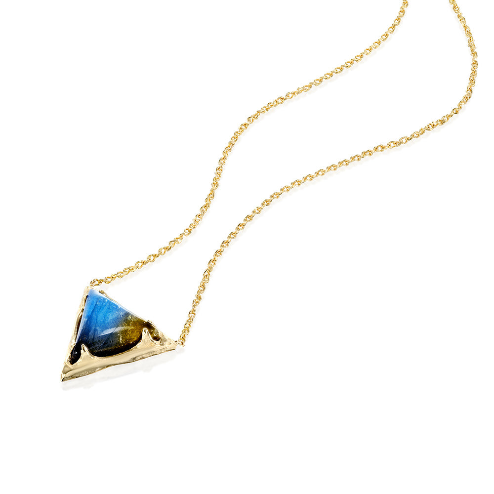 Mystic Triangle Pendant - Labradorite - Danielle Gerber Freedom Jewelry