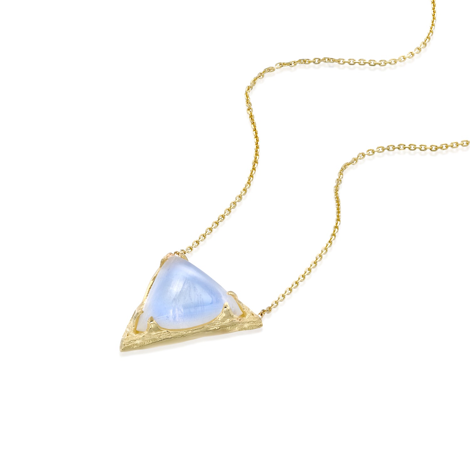 Mystic Triangle pendant - moonstone - Danielle Gerber Freedom Jewelry