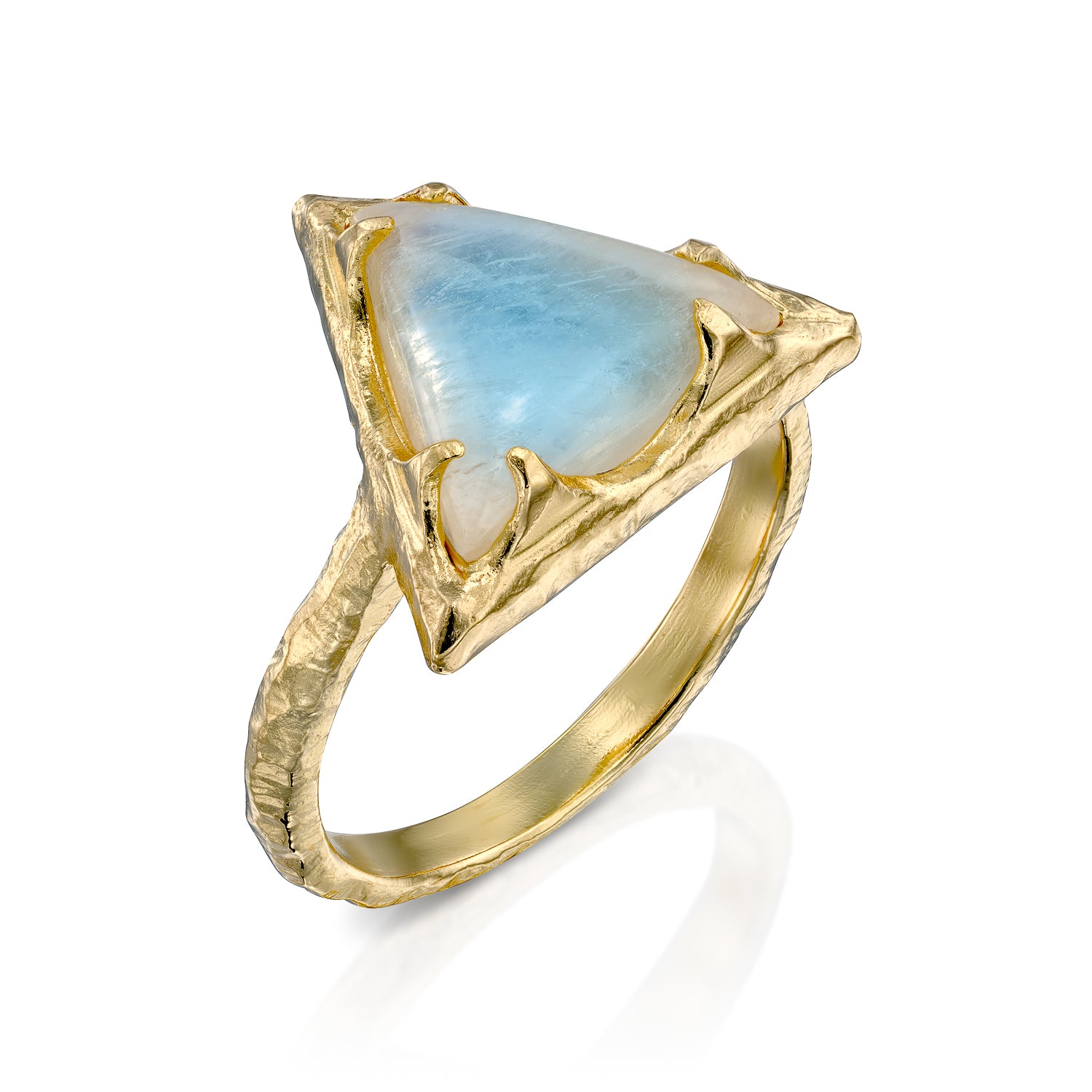 Hecate Triangle Ring - Moonstone - Danielle Gerber Freedom Jewelry