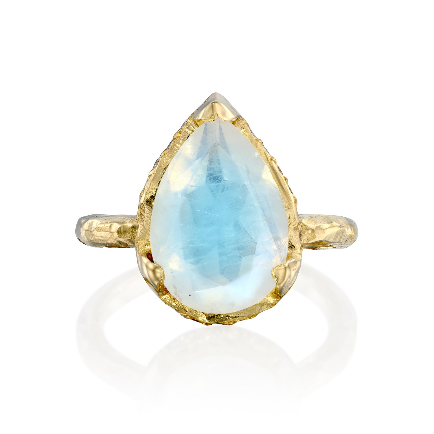 Eden Ring - Moonstone & pave diamonds