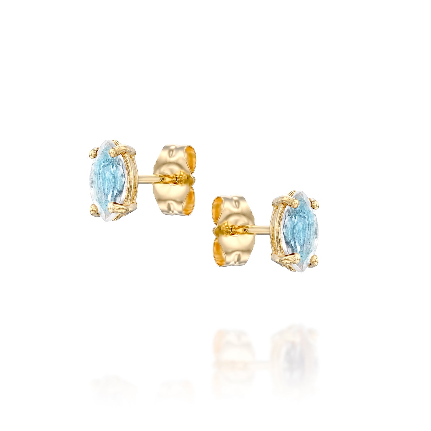 Mini  Marquise Moonstone studs - Danielle Gerber Freedom Jewelry