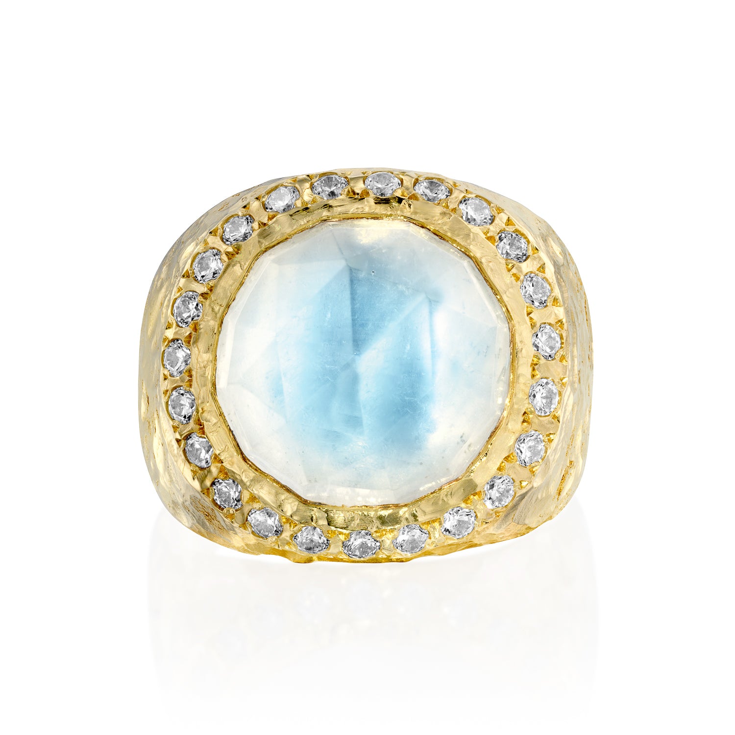 Theia Ring -  Moonstone & Diamonds - Danielle Gerber Freedom Jewelry