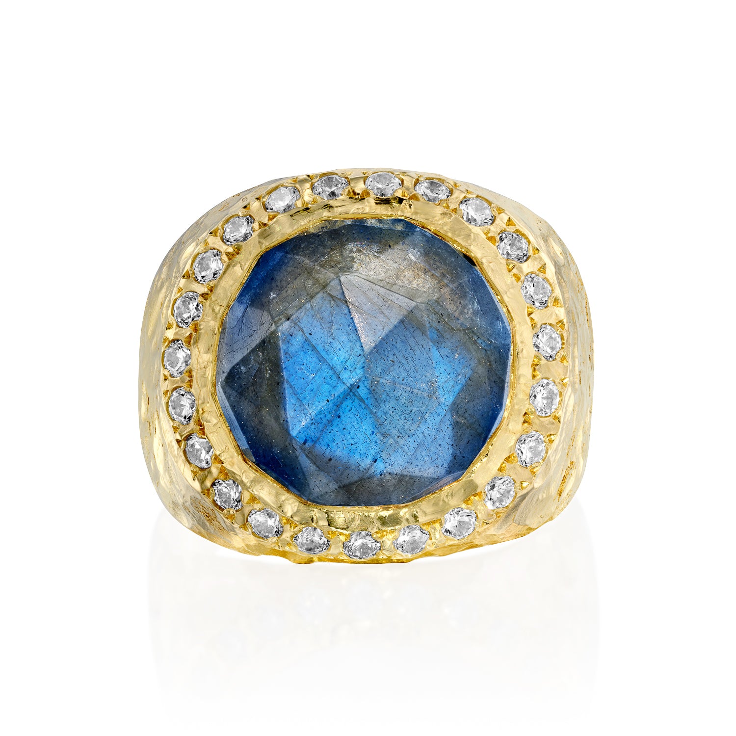 Theia Ring - Labradorite & Diamonds - Danielle Gerber Freedom Jewelry