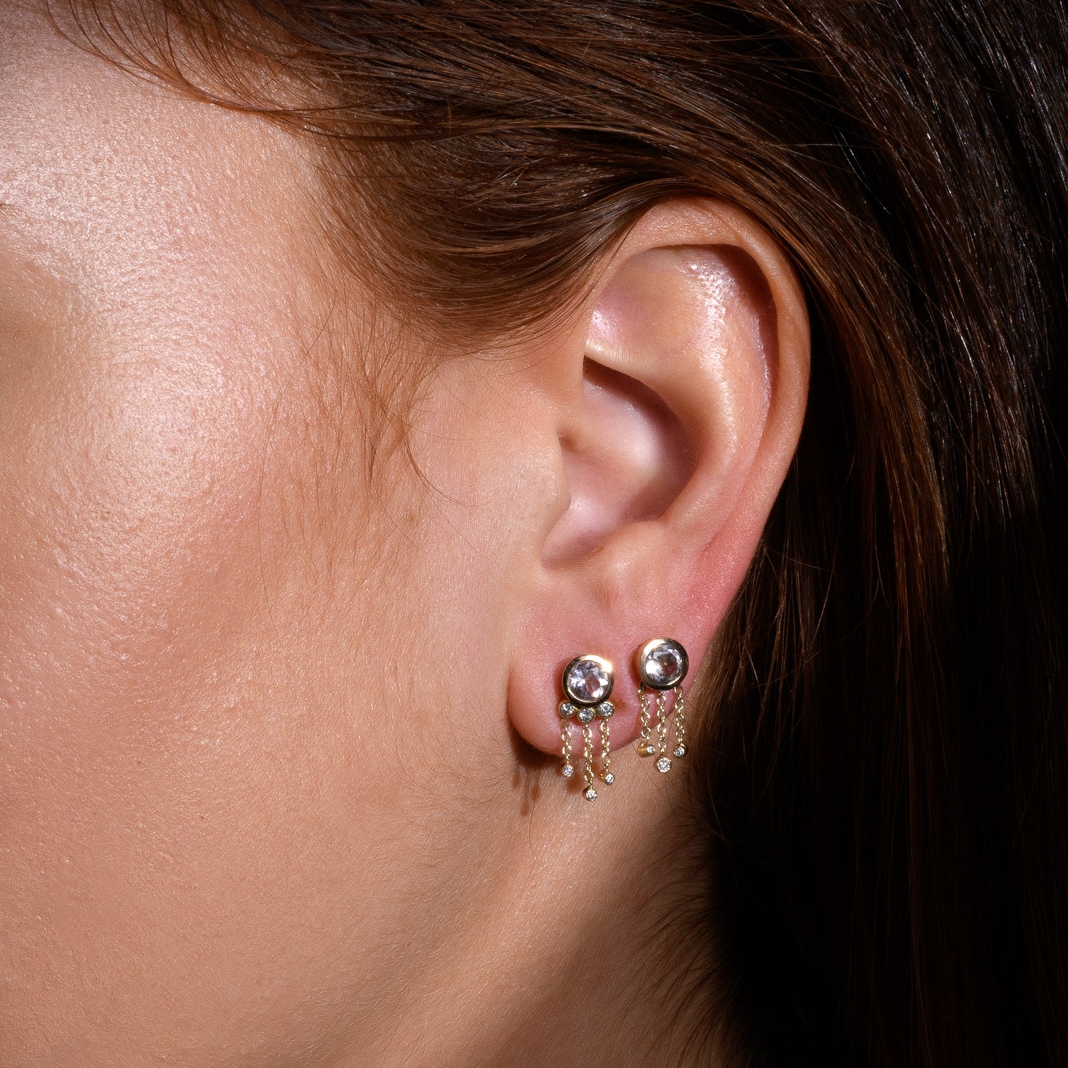 Bhagsu Earring &amp; Morganite  - one of a kind - Danielle Gerber Freedom Jewelry